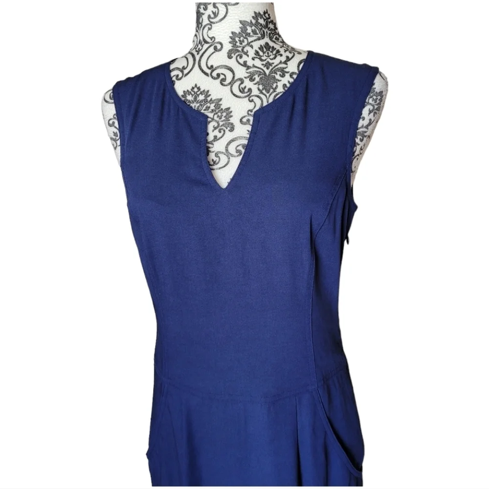 Theory Adalize Habitat blue sleeveless dress size 6​ - Picture 2 of 15